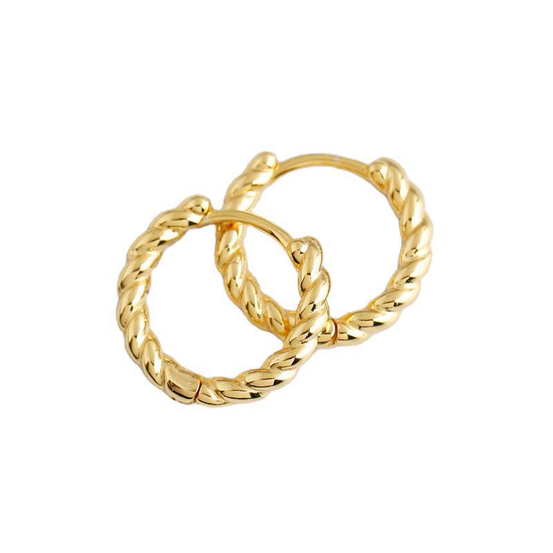 Hilde Twisted Huggie Hoops