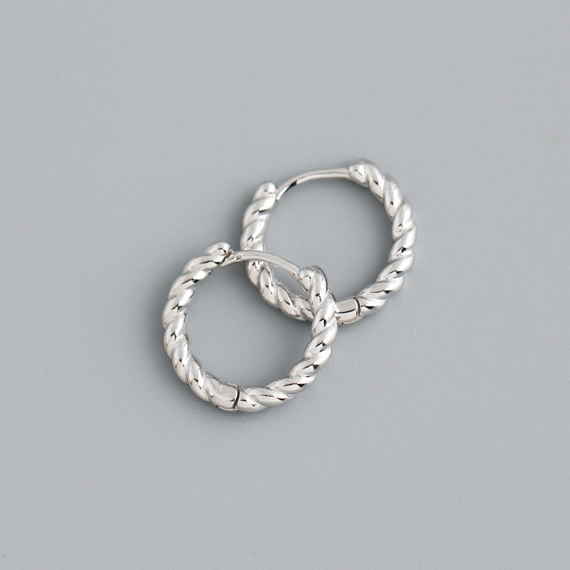 Hilde Twisted Huggie Hoops