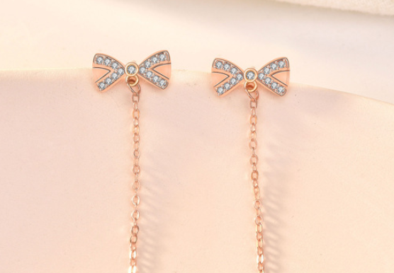 Saga Bow Drop Earrings