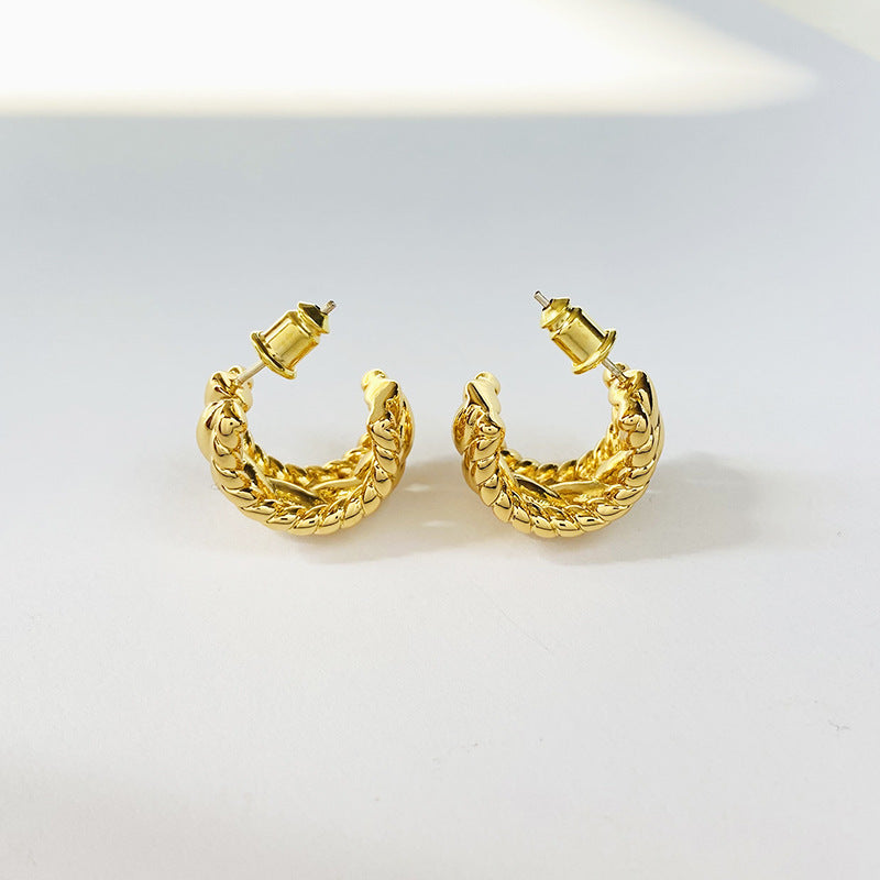Pia Twisted Huggie Hoops