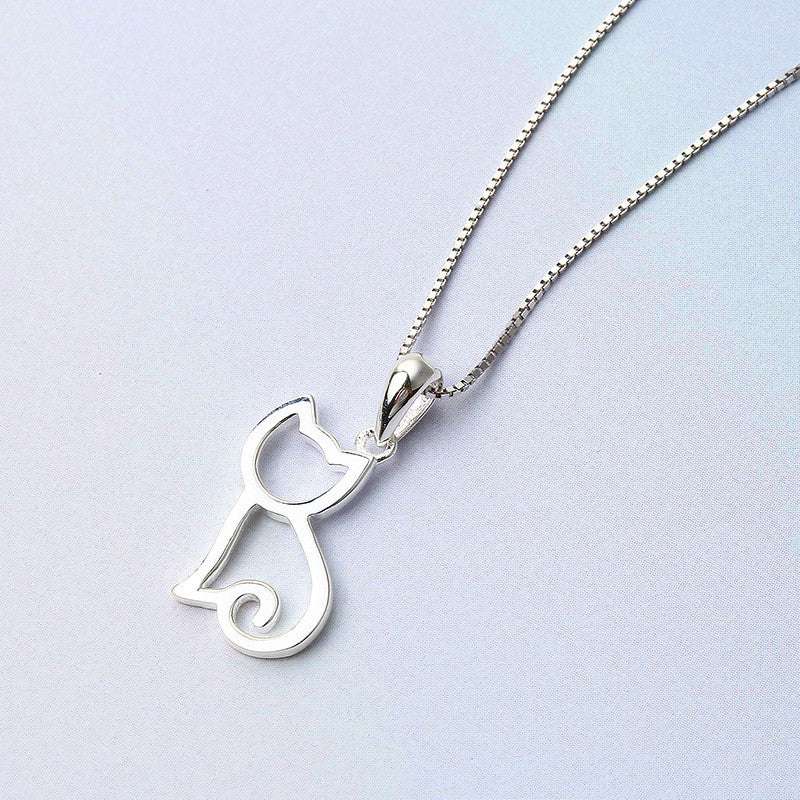 Annika Cat Outline Pendant Necklace