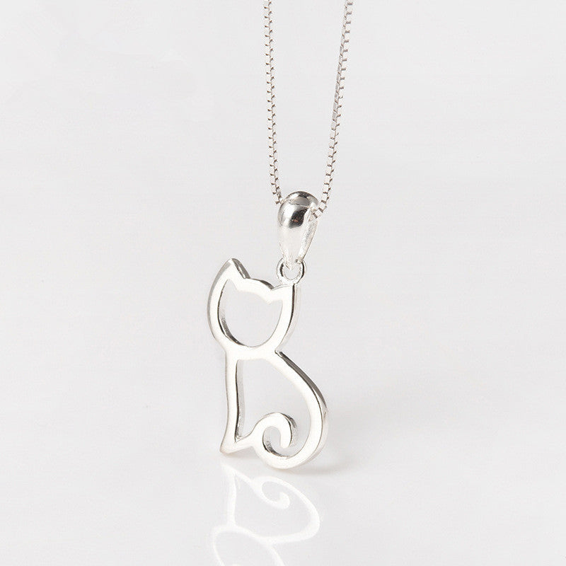 Annika Cat Outline Pendant Necklace