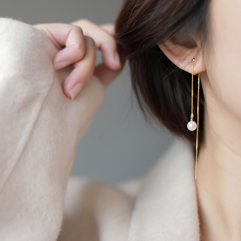 Lova Pearl Threader Earrings