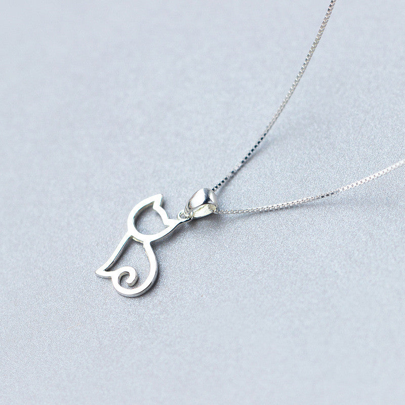 Annika Cat Outline Pendant Necklace