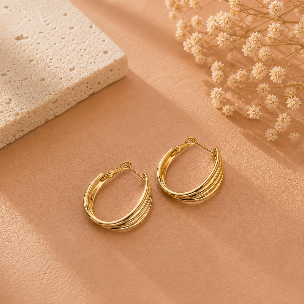 Aila Twisted Hoop Earrings
